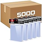5000 Counts Card Sleeves for Trading Cards, Soft Clear Baseball Card Sleeves Plastic Card Protector for MTG, Football Cards, Sports Cards, Game Cards