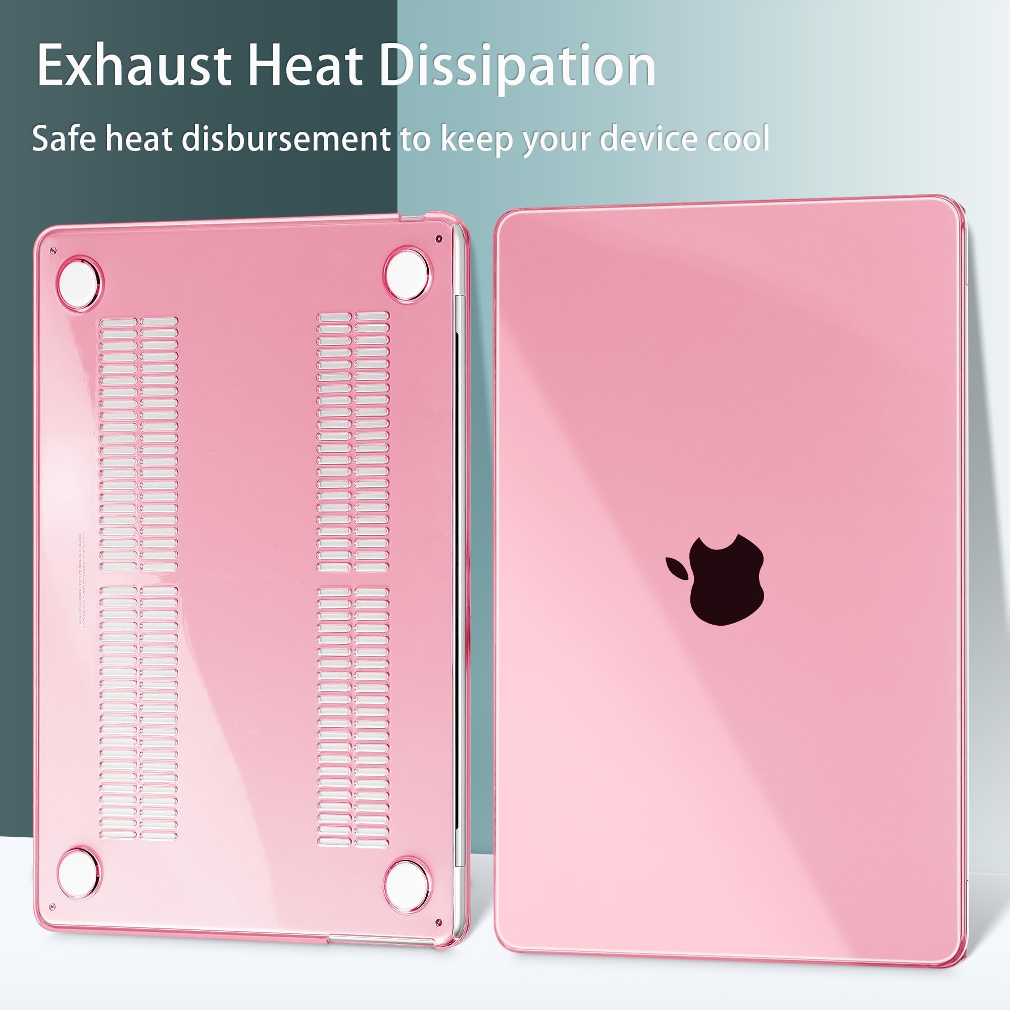 Dl3 Mobilak Compatible with MacBook Pro 15 Case 2019 2018 2017 2016 Release A1990 A1707 with Touch Bar and Touch ID, Plastic Hard Case Shell Cover (Pink)