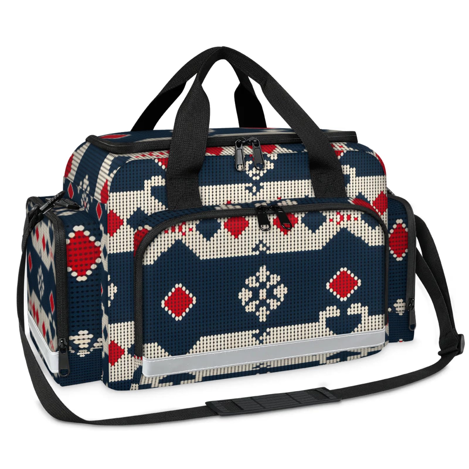 GzLeyigou First Aid Bags Empty, Rich Damask Emergency Bag First Aid Kit Multiple Compartment Kit Carrier On Call Trauma Bag For Paramedics Emergency Medical Supplies Kit