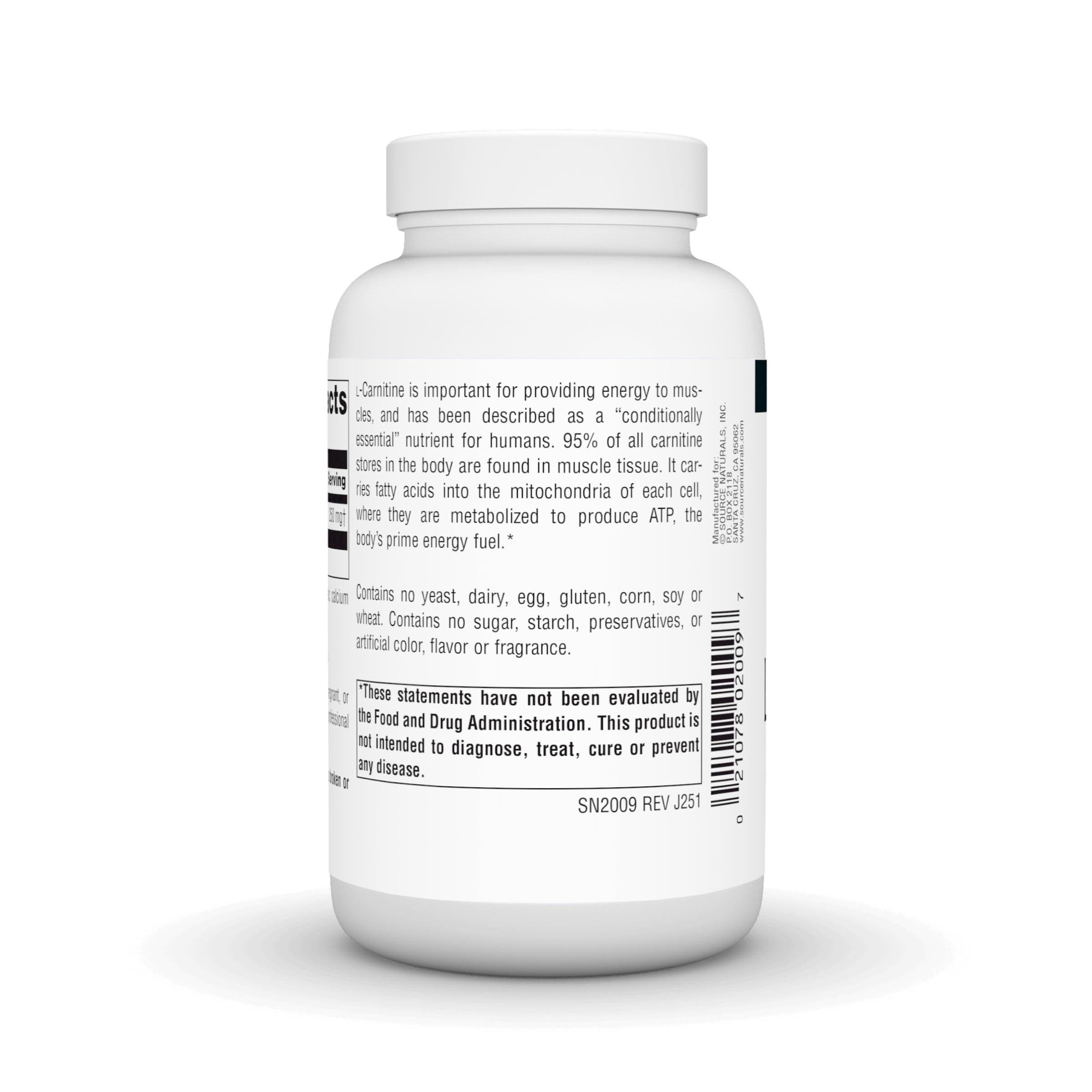l carnitine source naturals Amazon.com: Source Naturals L-Carnitine, Metabolic Energy*, 250mg