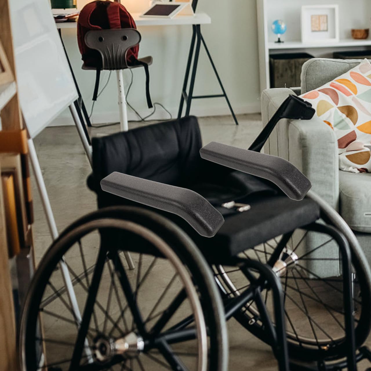 OSALADI Almohadillas Para Reposabrazos De Silla De Ruedas 10.23X1.77X0.78 Pulgadas Antideslizantes Repuestos Compatibles Con La Mayoría De Sillas De Movilidad Para Uso Diario