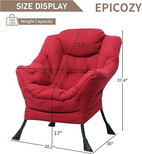 Miniatura 46 de Silla perezosa moderna de terciopelo con otomana, silla de estar contemporánea y cómoda, tapizada, cómoda, con reposapiés, reposabrazos y bolsillo