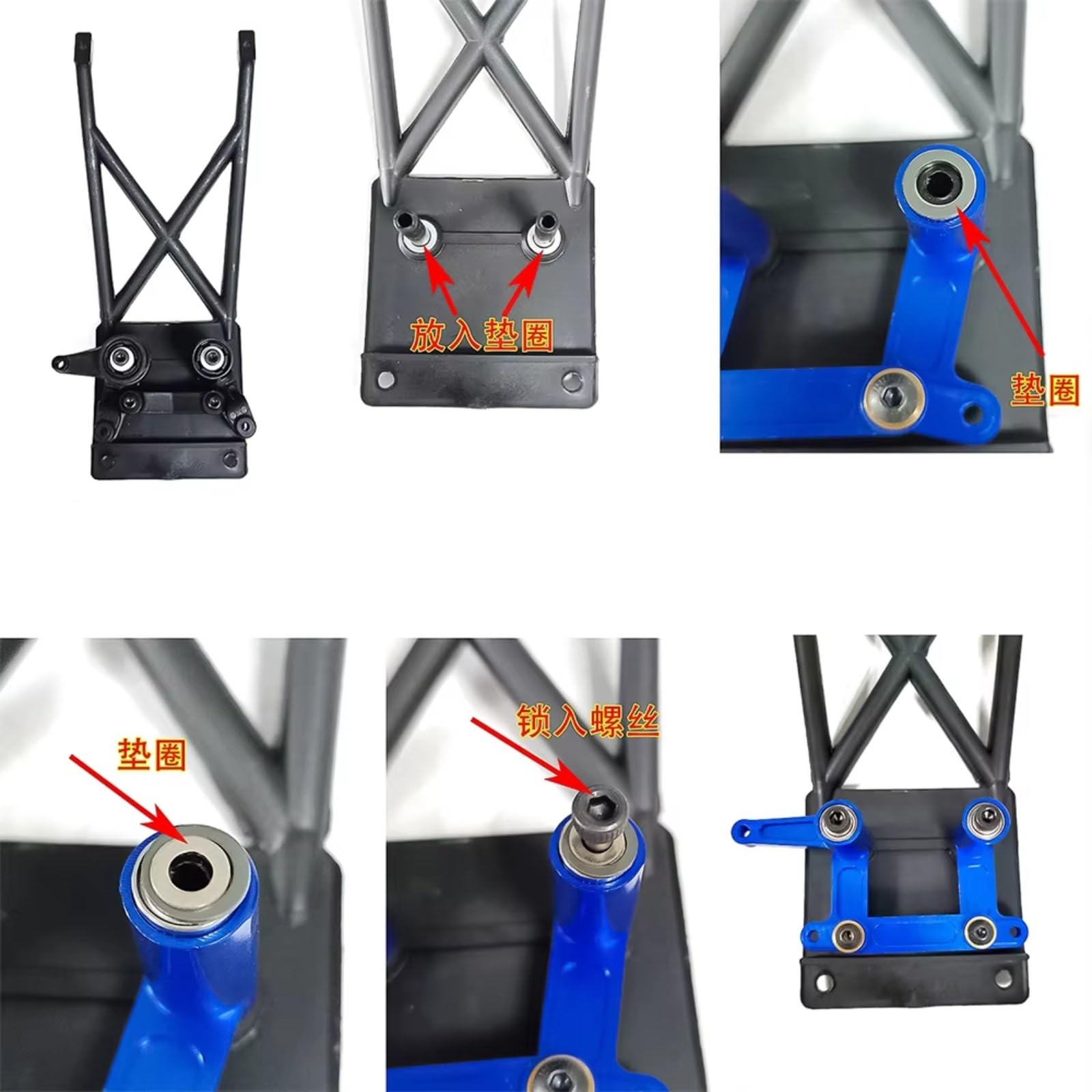 Rc Mise Niveau Composant pour Slash 1/10 Ensemble De Manivelle Direction avec Roulement Alliage D'aluminium 2WD RC Pièces Mise À Niveau Voiture sur Chenilles Accessoire Modèle