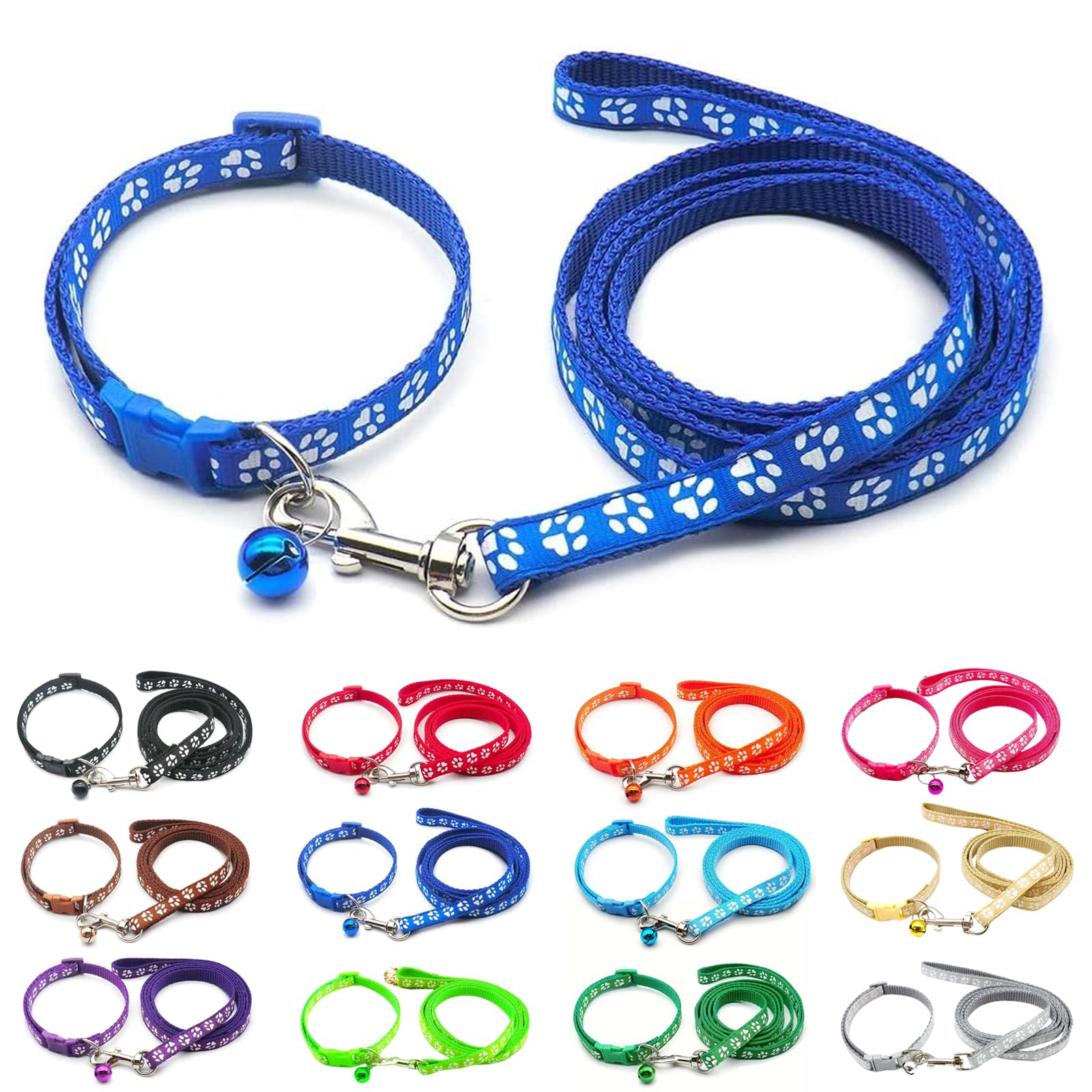 Foyscr Puppy Collar Set including Leash, Dog Collar and Leash, Adjustable Dog Collar, Soft Nylon Pet Collar for Puppy Cat
