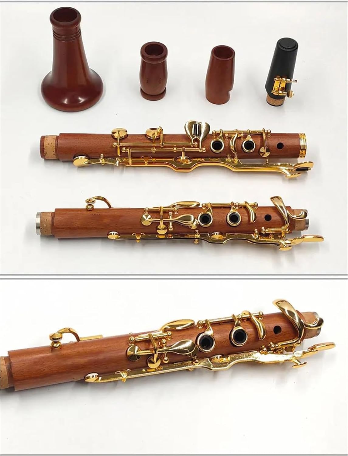 18 Key G Clarinet Rosewood Gold Plated Clarinet Set