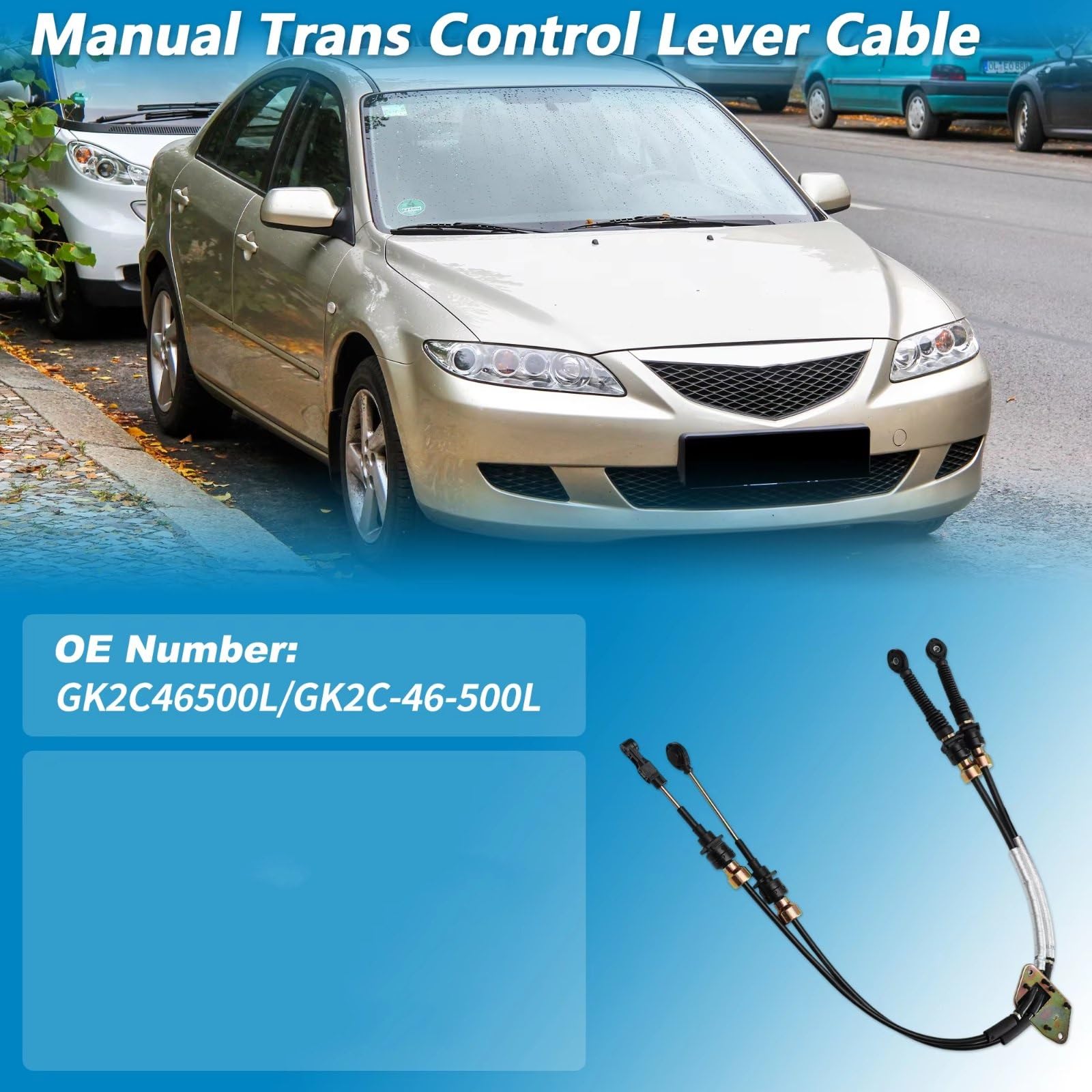 Cable de Cambio de Marchas para Mazda 6 S/i 2003-2008 Transmisión Manual Palanca selectora de Cambios GK2C46500L