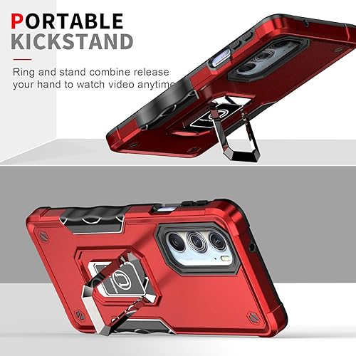 Miniatura 5 de TJS Funda para Motorola Moto Edge Plus 2022  Moto Edge + 5G UW 2022  XT2201  Edge 30 Pro Funda protectora de pantalla de vidrio templado grado