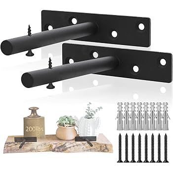 Regalhalter aus massivem Stahl, 4 Stück, für Blindregale, versteckte