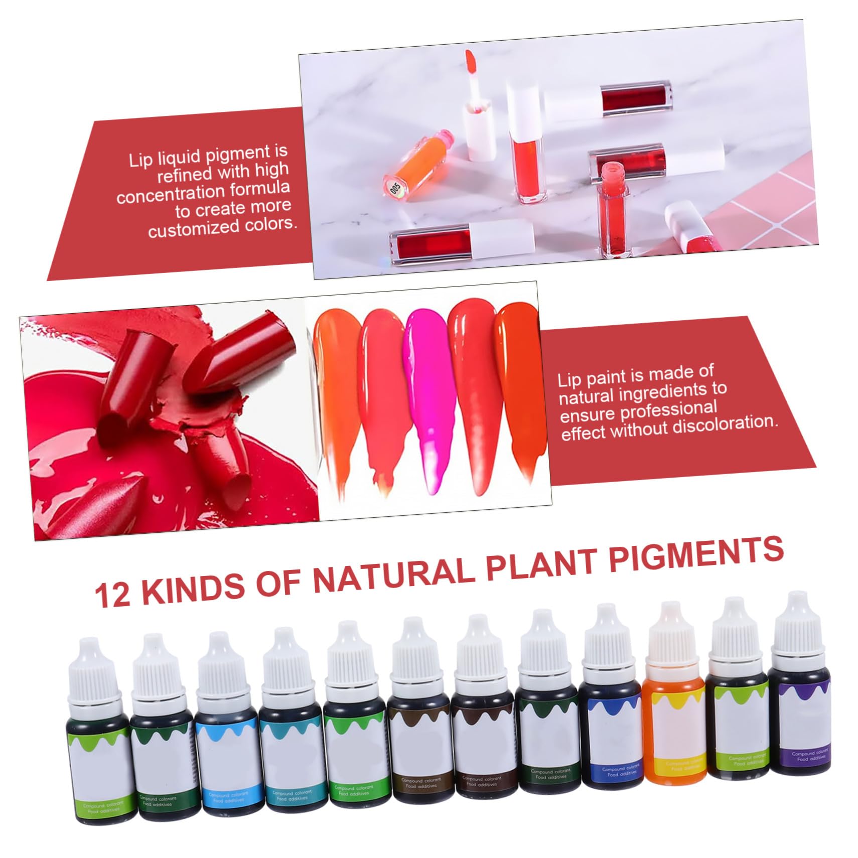 Lipgloss Pigment, Veganer Farbstoff für Lippenmakeup