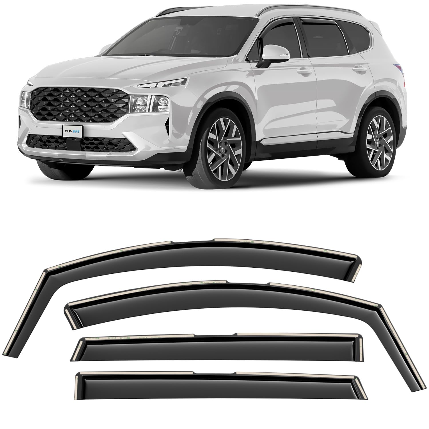 CLIM ART Windabweiser für/kompatible mit Hyundai Santa Fe 18-24 Kanal 4 St.