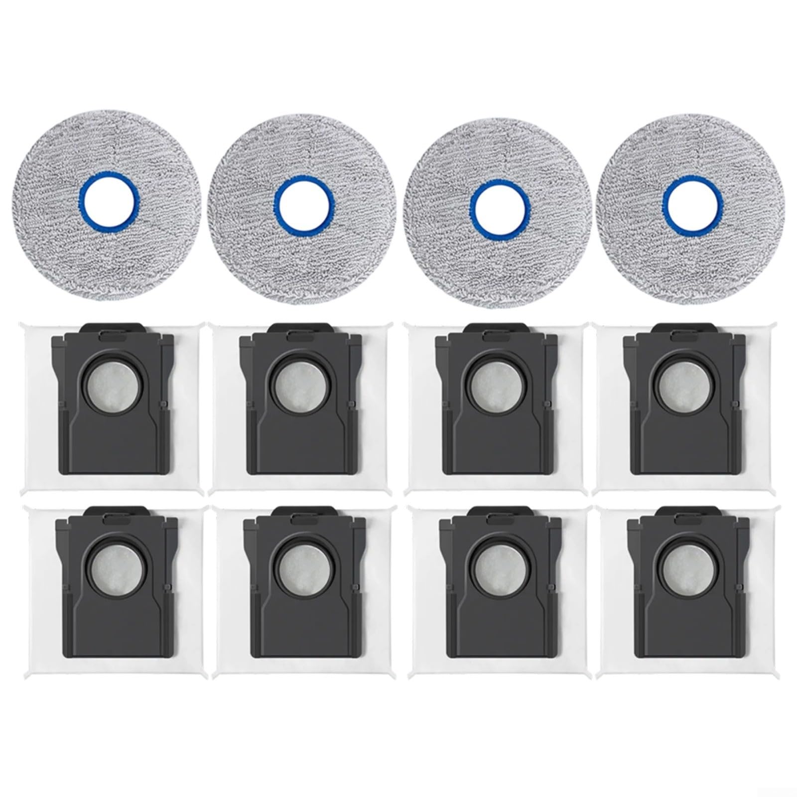 Kit di accessori compatibili X60 da 24 pezzi, con spazzole laterali, panni lavabili e sacchetti per la raccolta della polvere ad alta capacità (24 pezzi)