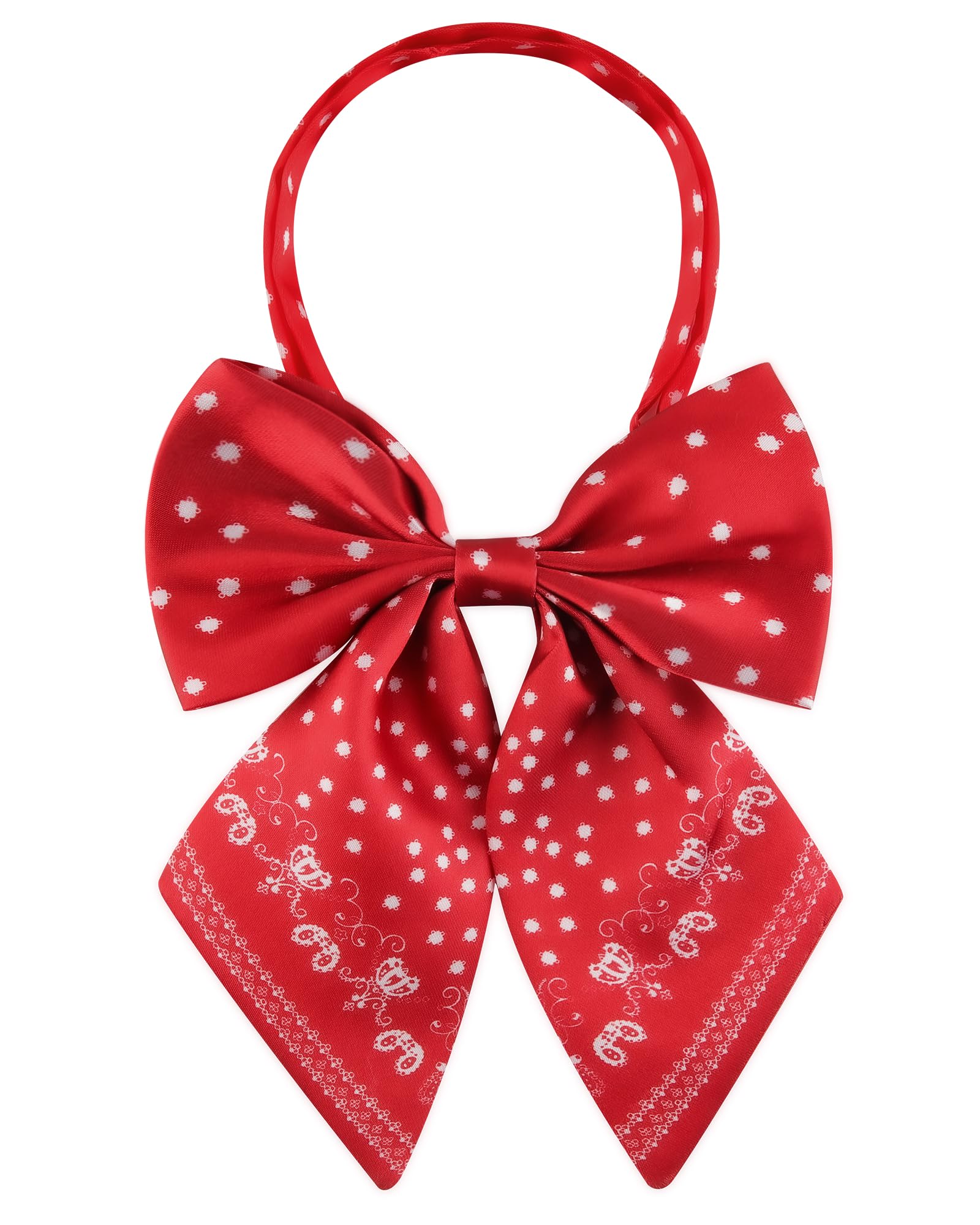 AWAYTR Ladies Adjustable Pre Tied Bowtie - Solid Color Bow Ties for Women