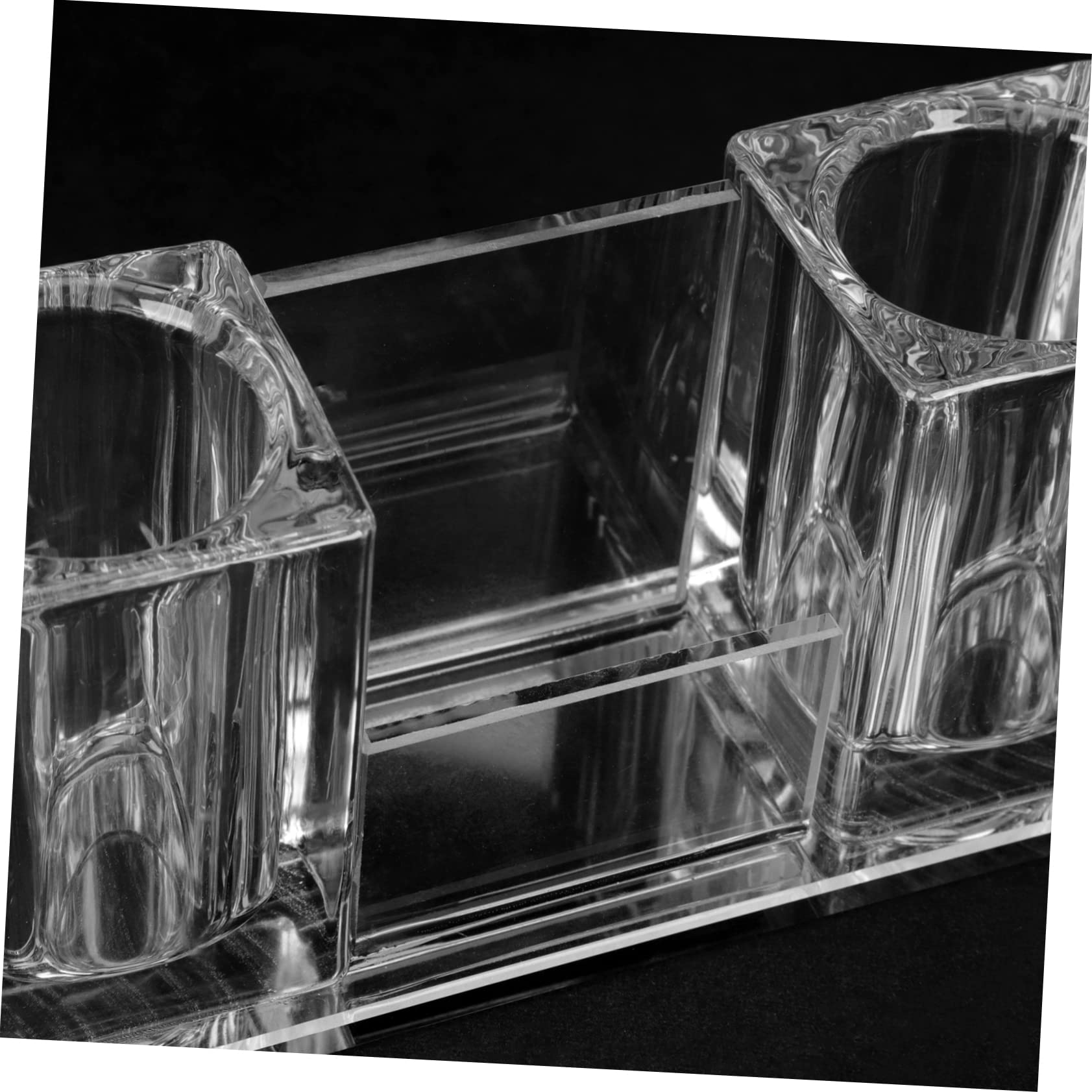 INOOMP Soporte de Micrófono de Acrílico Transparente Organizador Estable para Escritorio Base para Micrófono Ktv y Karaoke Almacenamiento Seguro y Duradero para Estudio y Podcasting