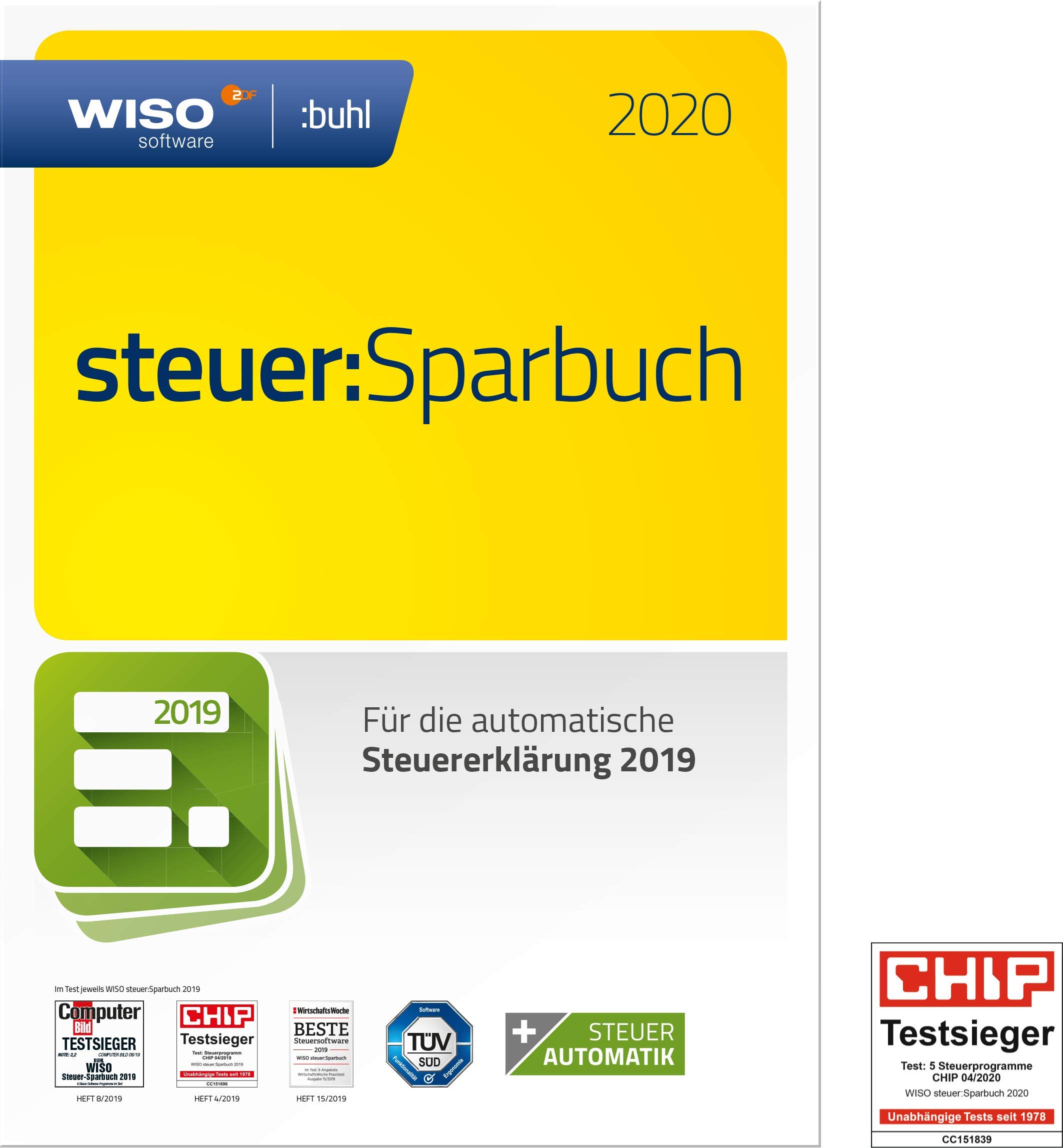 WISO steuer:Sparbuch 2020 (für Steuerjahr 2019) | PC Aktivierungscode per Email
