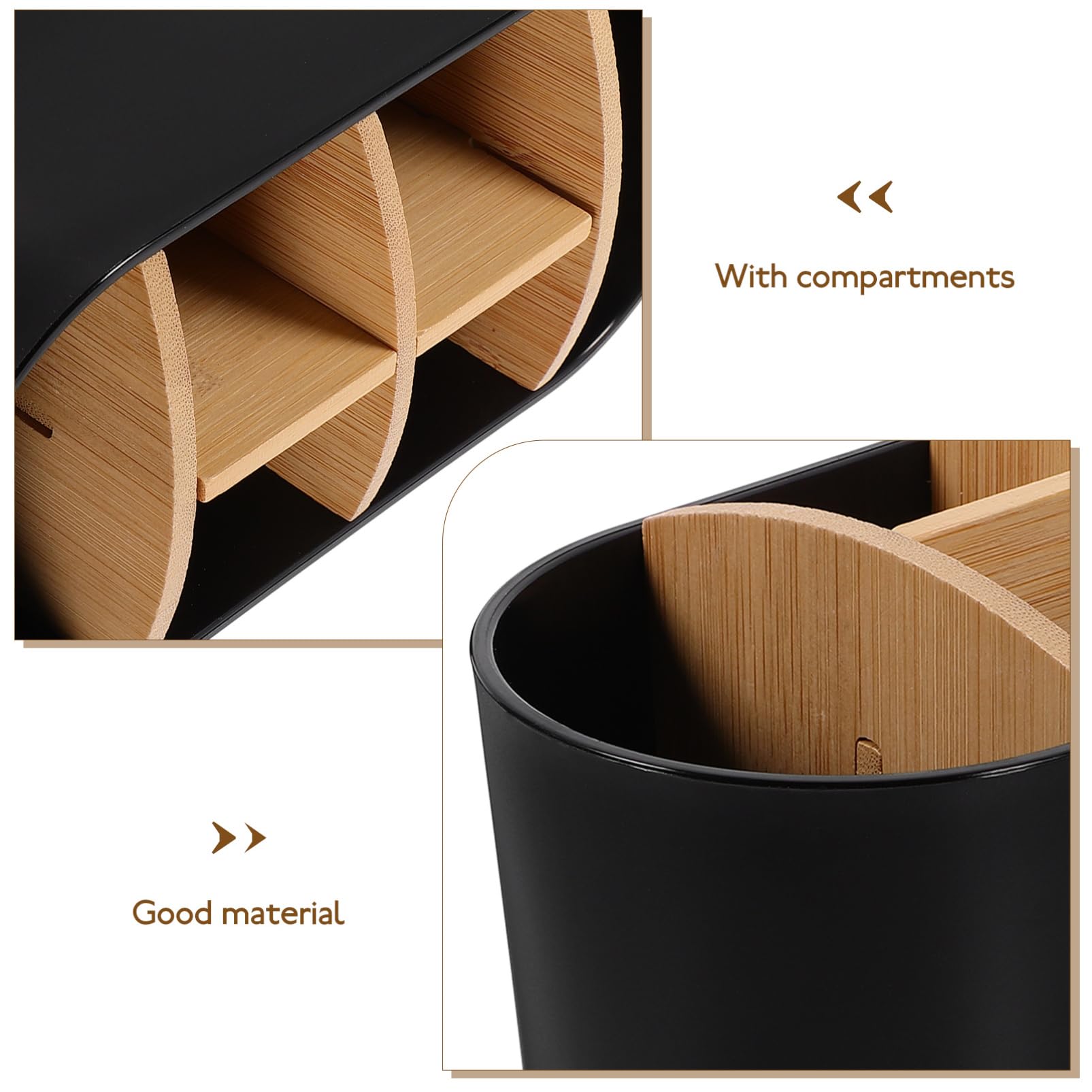 4 Soportes De Bambú para Cepillos De Soporte para Cepillos De para Ducha Baño Soporte para Encimera Soporte Simple para Cepillos De Soporte para Pasta Ciieeo