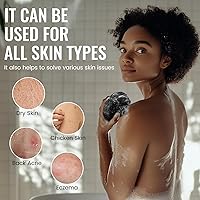 Vista 2 de 2 esponjas de red africana, red exfoliante africana resistente a los desgarros, exfoliante para la espalda del cuerpo para la ducha, toalla larga