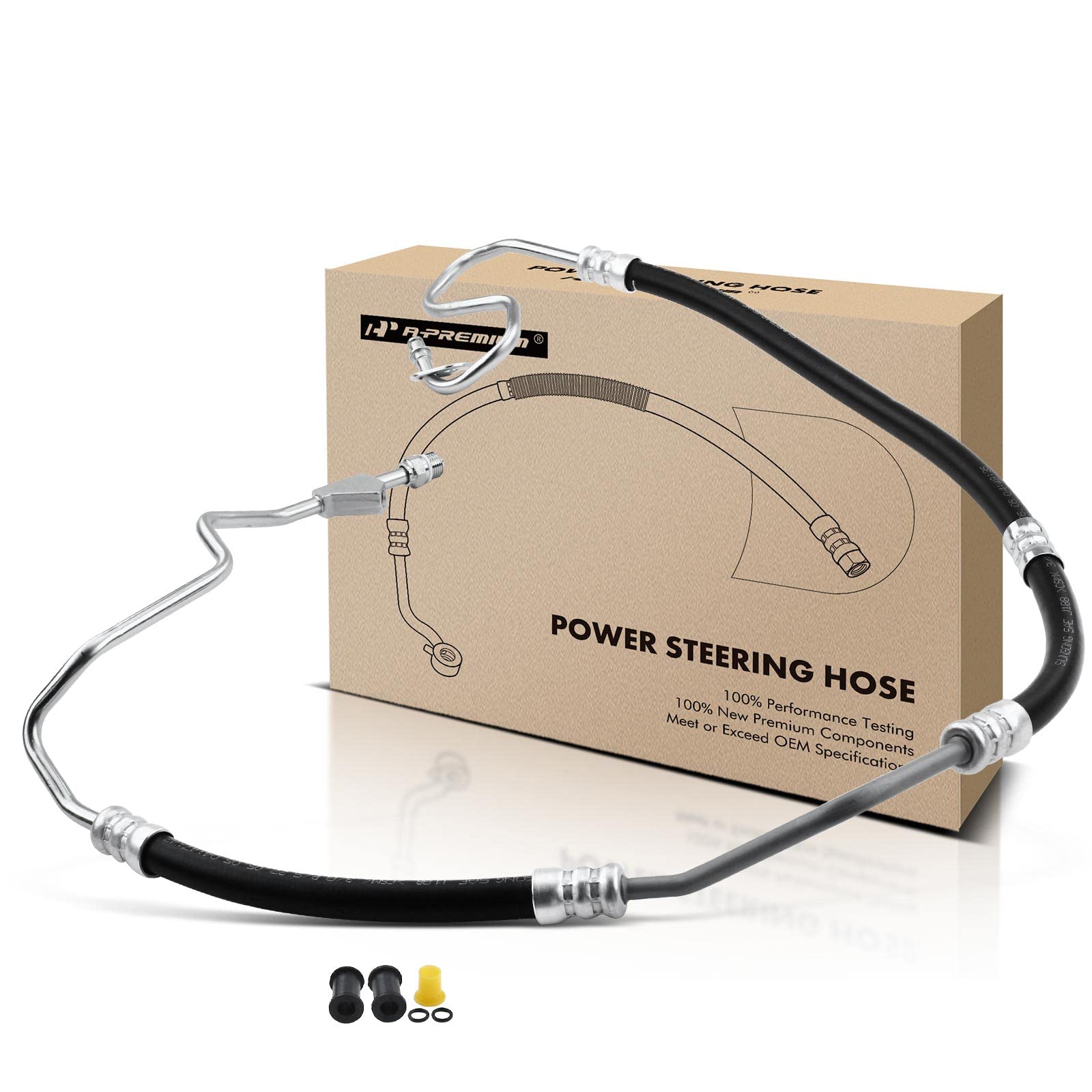 A-Premium Power Steering Hose Pressure Hose Line Assembly Compatible with Ford Transit Connect 2010-2011 2.0L Electric Pump to Gear