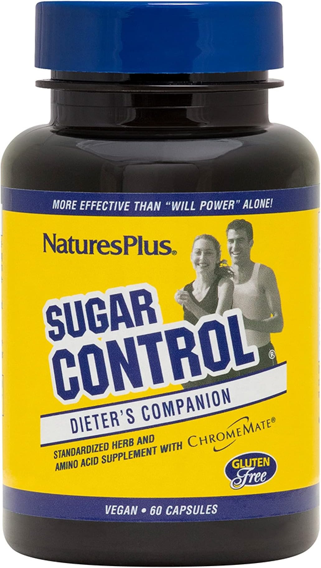 Nature's Plus Sugar Control Cravings Formula, 60 Capsules - With Herbs & Amino Acid Supplement, Gluten Free