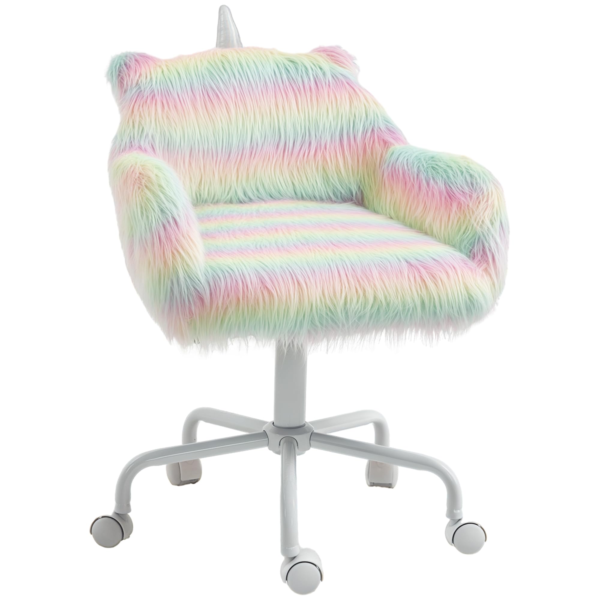Amazon.com: HOMCOM Fluffy Unicorn Office Chair with Mid-Back