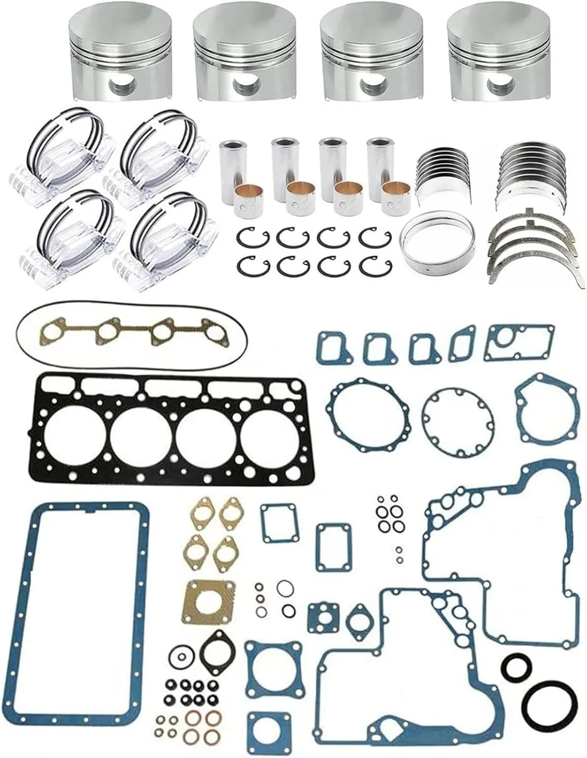 V1500 Overhaul Rebuild Kit For V1500 Engine Piston Rings Bearing Full Gasket Kit