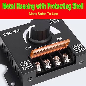Ha Dim！ HAASHADA DC 5V-24V LED Dimmer Switch, 12V 30A PWM Dimming