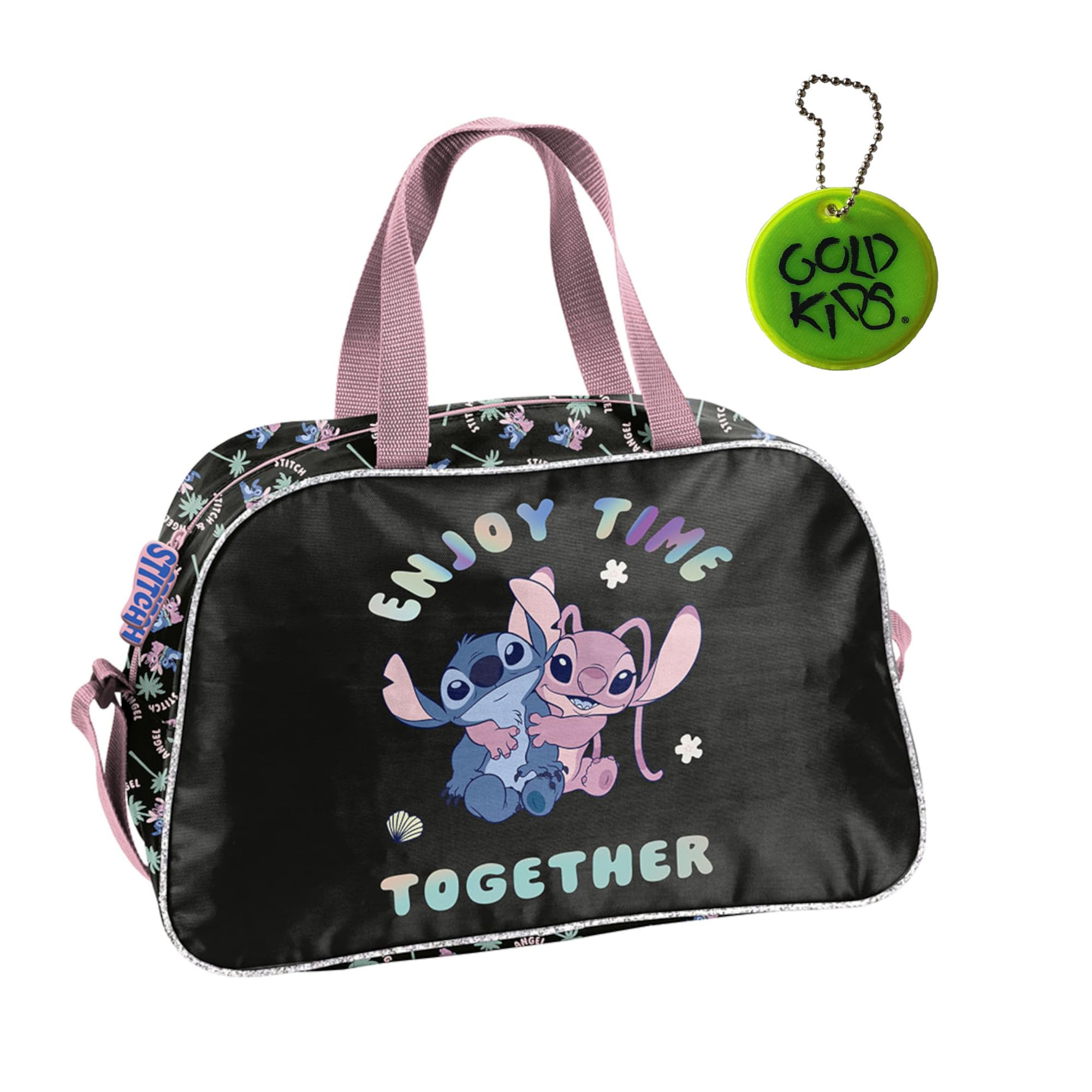 Paso Sac De Sport Enfant Stitch 40x25x15 Cm - Sac à Bandoulière Et Poignées, Fond Renforcé, Pour Piscine, Entraînement, Gym, Fille Et Garçon