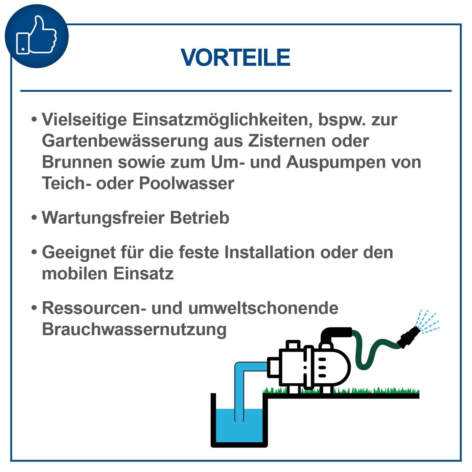 Scheppach Pompa da giardino a batteria C-GP3000-X con tubo da 2 m, portata 3000 l/h, altezza di erogazione 25 m, profondità di immersione 8 m, pressione di erogazione 2,6 bar, serie 20 V-IXES, con