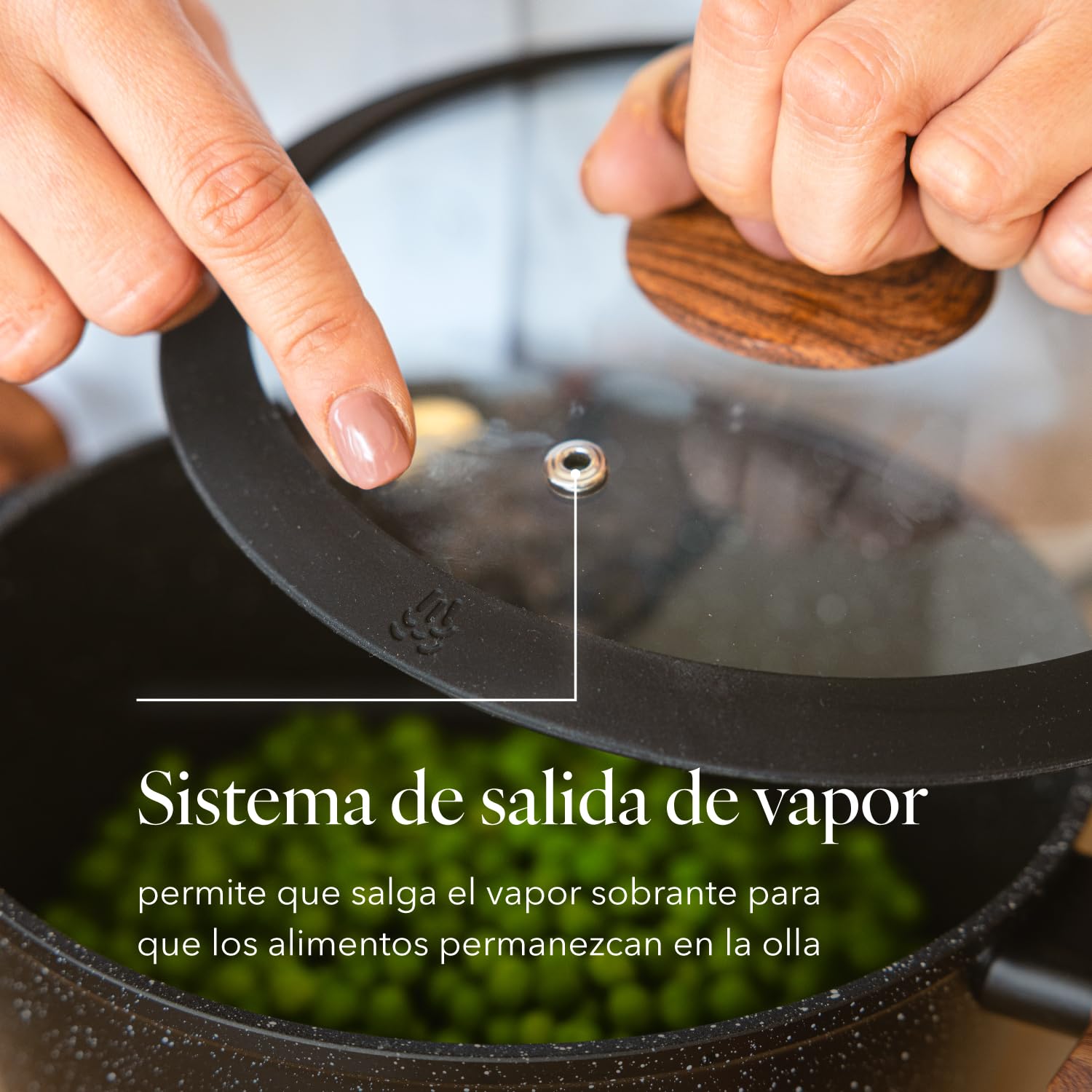 FLORINA MASTER BLACK Cacerola de aluminio 28 cm 6,5L | Revestimiento antiadherente | Para todo tipo de placas, incluida inducción | Asas ergonómicas soft-touch