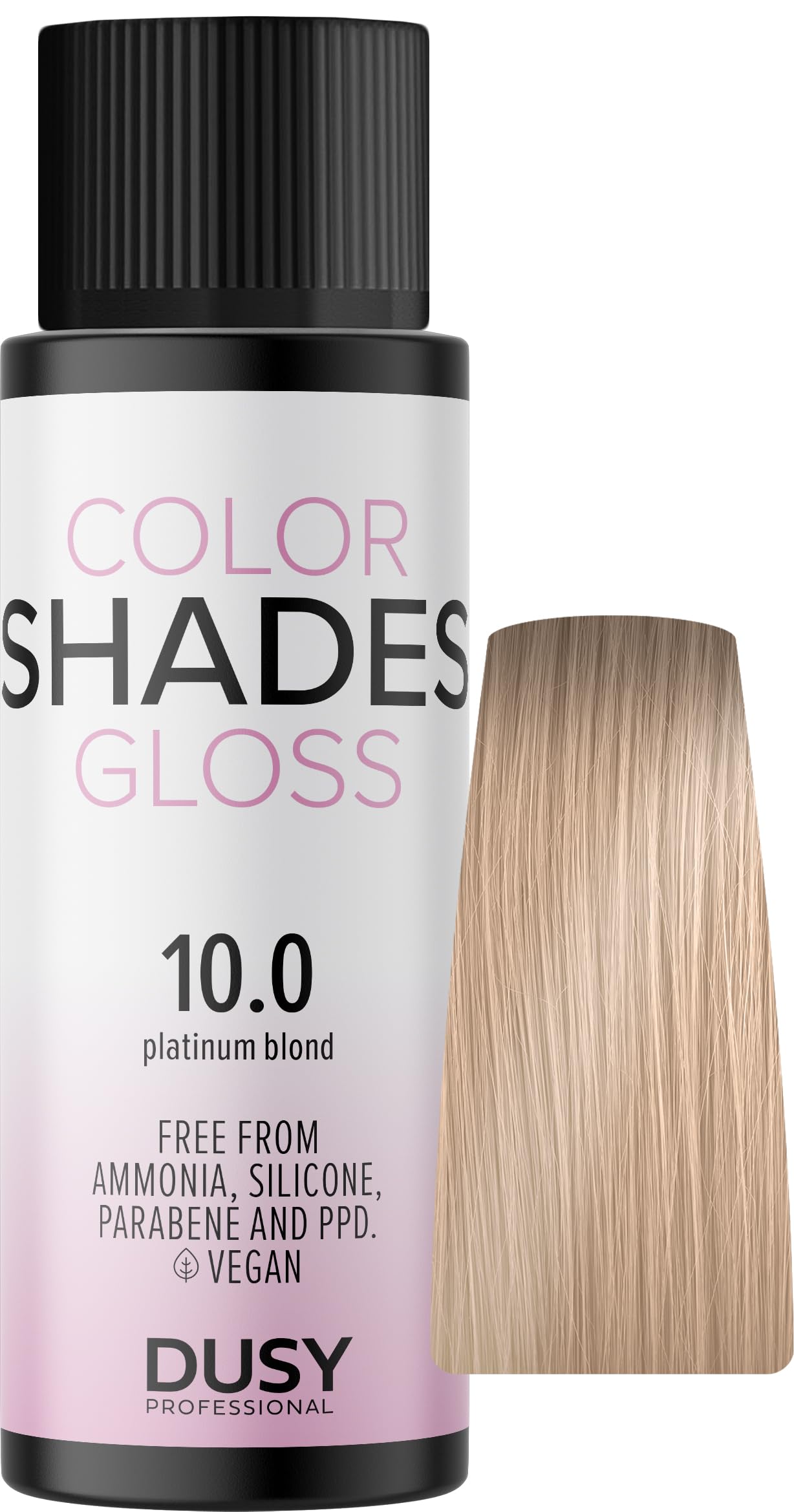 dusy professional Color Shades Gloss 10.0 Platin Blond 60 ml – Pflegendes Glossing für schnelle Farbveränderungen