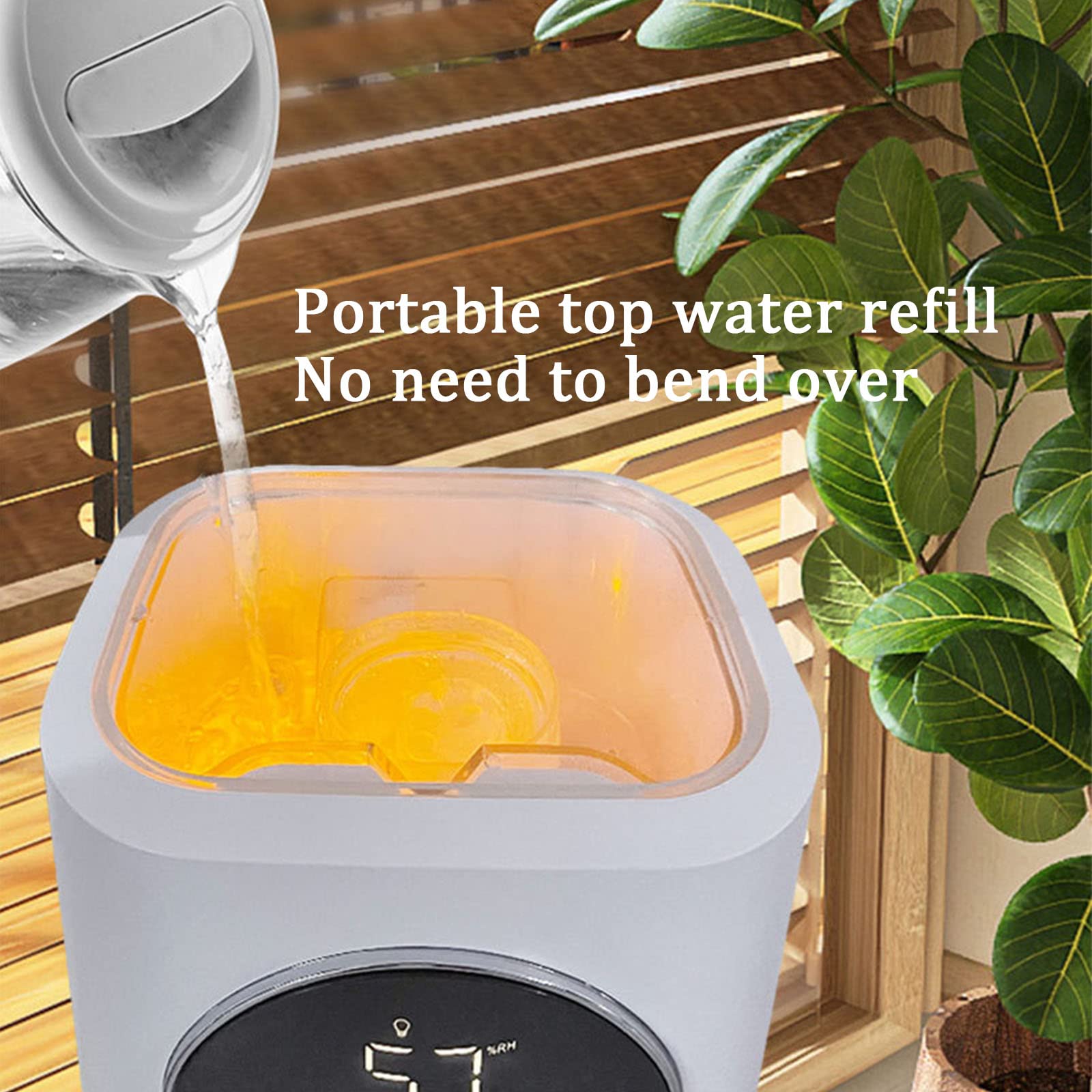 Umidificatore da pavimento con riempimento dall'alto Purificatore d'aria Silenzioso Nebulizzatore da pavimento Umidostato Diffusore di oli essenziali Modalità nebulizzazione regolabile Umidità costa