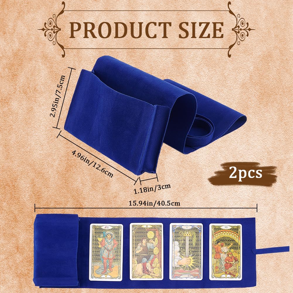 Bolsa Tarot Terciopelo CREATCABIN - 2 Bolsas 18x13cm + 12 Bolsas Constelaciones, Negro Y Morado