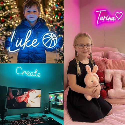 Miniatura 2 de OBTAIN Letreros de Neón Personalizados, Letrero de Neón Personalizable para Decoración de Pared, Letrero de Neón Personalizado para Boda Fiesta de