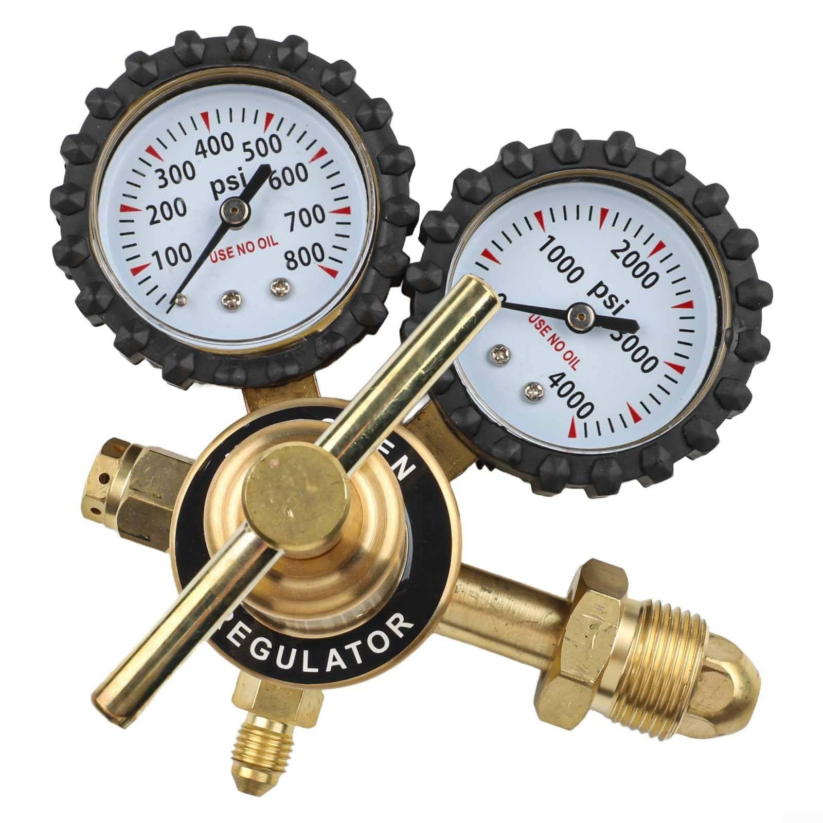 Valvola di riduzione di pressione d'ottone ad alta pressione del regolatore CGA580 dell'azoto 4000 PSI con il filtro di sicurezza per l'attrezzatura industriale della saldatura di CNC