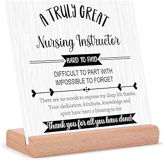 Nursing Instructor Gifts, Best Nursing Instructor Appreciation Gift Nurse Preceptor, Thank You Clinical Instructor, A Truly Great Nursing Instructor Appreciation Plaque Decor with Wooden Stand