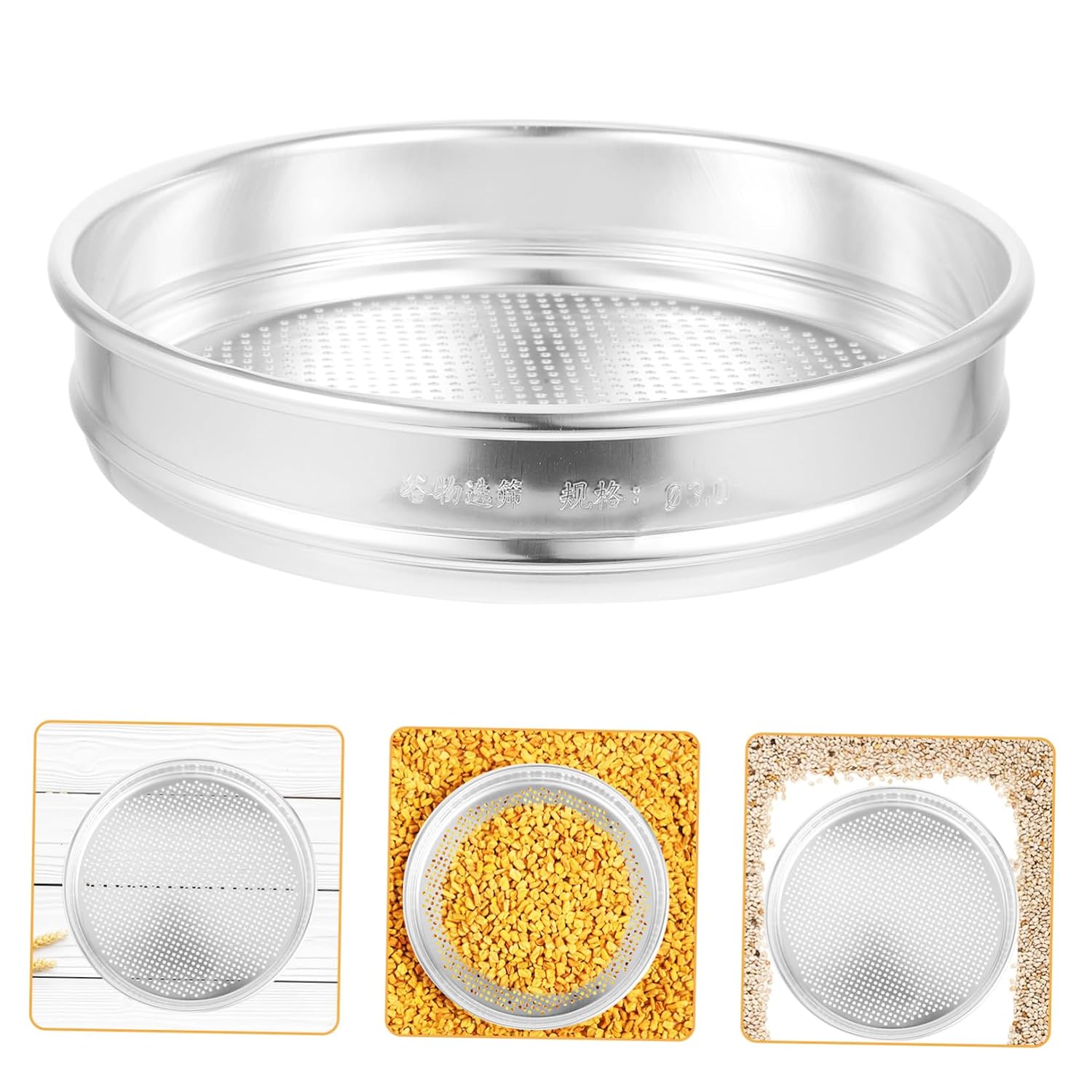 YARNOW Lab Sieve Aperture Stainless Steel Test Sieve for Efficient Soil Sifting and Grain Quality Inspection Ergonomic Round Design for Easy Handling and Impurity Removal