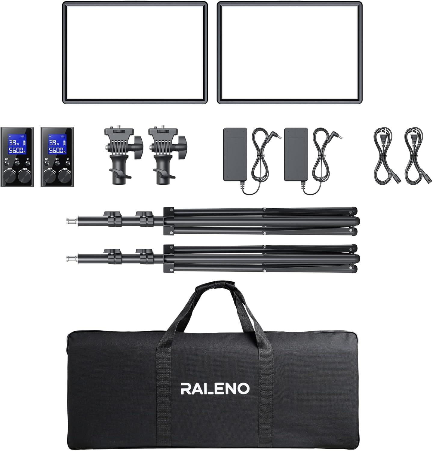 RALENO LED Video Panel Light mounted on an adjustable stand