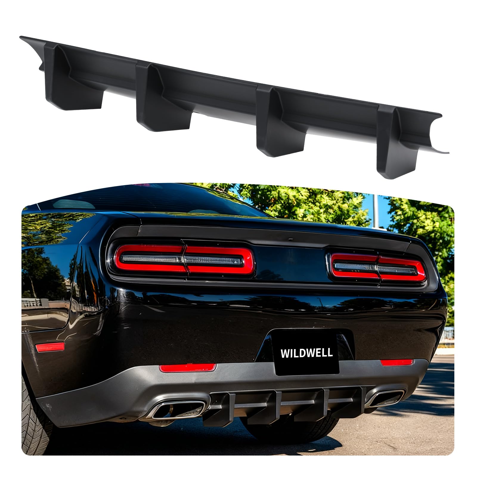 Photo 1 of WildWell Rear Bumper Diffuser for Dodge Challenger