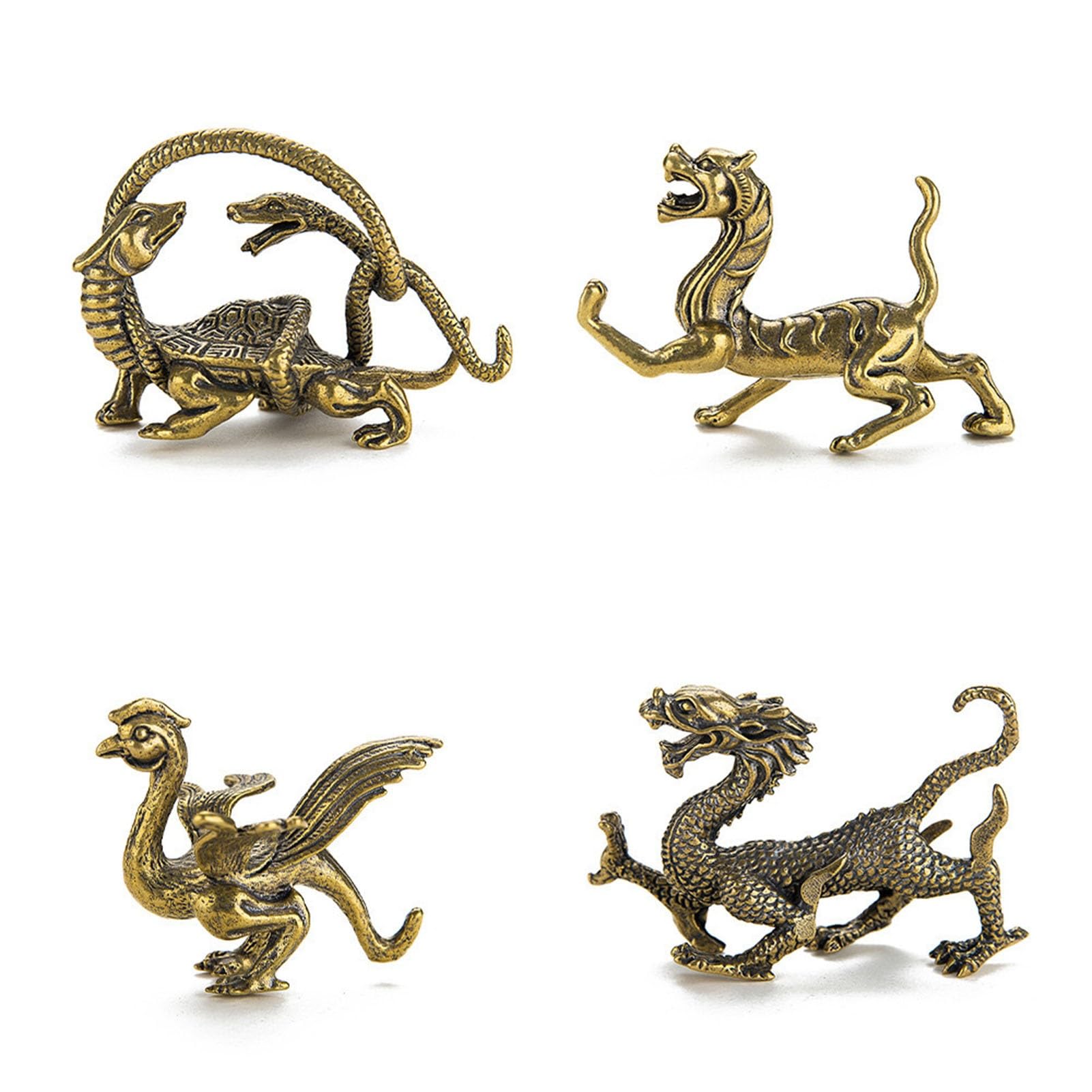 Yuzdnm 4Pcs Statue Sculpture - Decoration Art Statue Sculpture, Sculpture Collectible, Home Decoration Gifts(4Pcs)