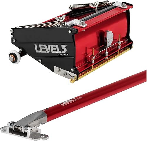 LEVEL5 - Caja de acabado plano de 7 pulgadas + mango extensible - LEVEL5  Grado profesional  Hoja de yeso Gyprock para paneles de yeso  4-572