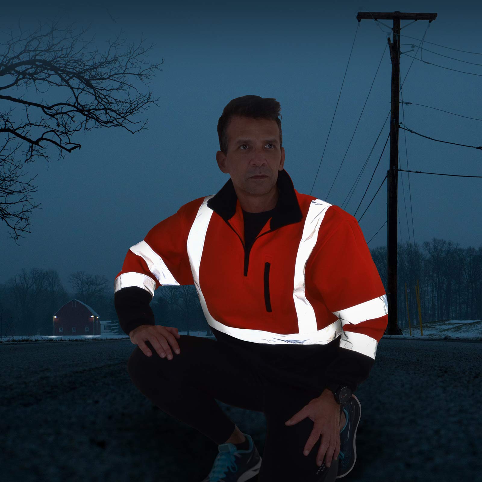 JORESTECH Hi-Visibility 1/4-Zip Safety Sweater, ANSI/ISEA - View #13