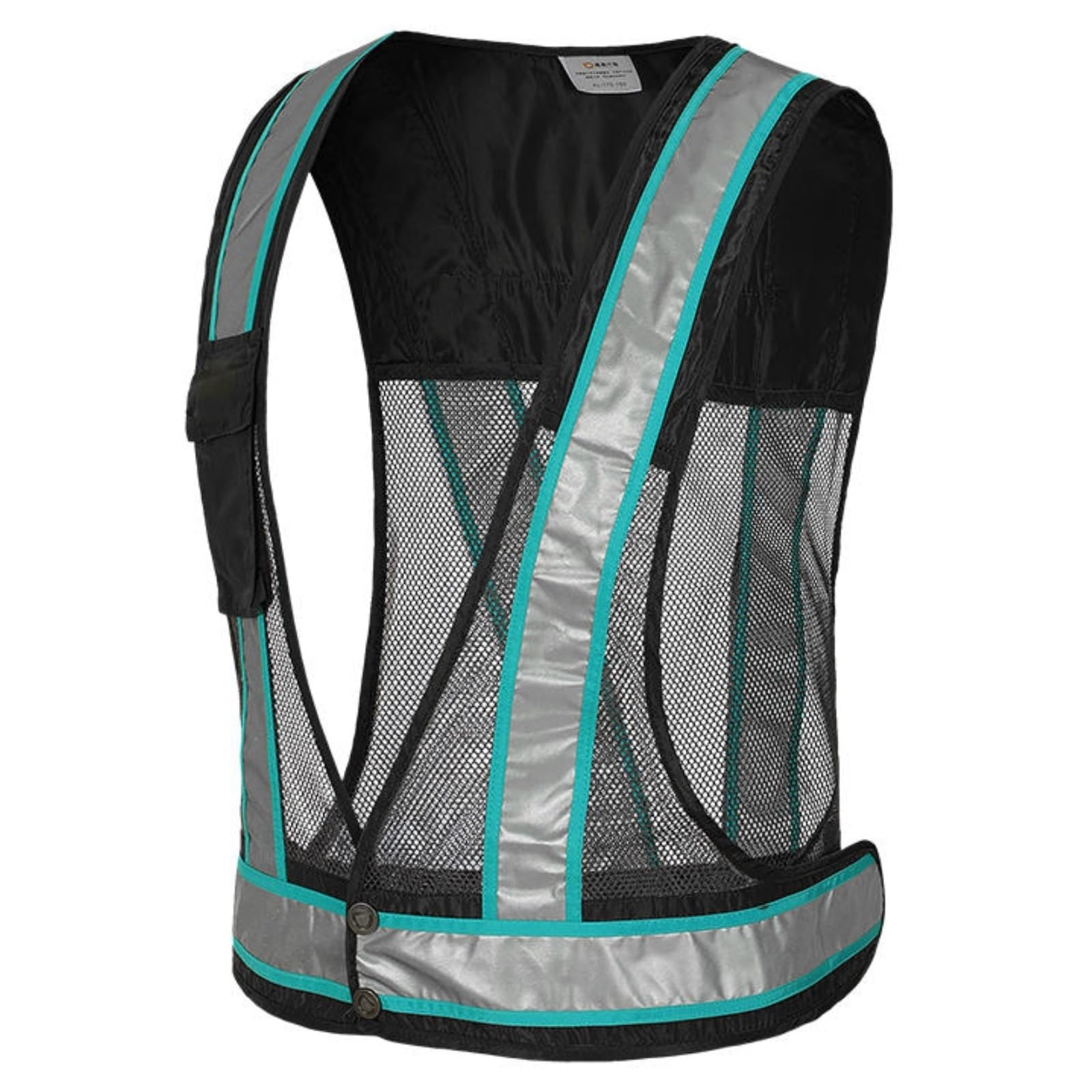 Industrielle Warnweste Wasserdicht Reflektierende Sicherheitsjacke Mit V-Ausschnitt, Fahrradweste for Nachtfahrten ReißVerschluss Reflektierende Weste