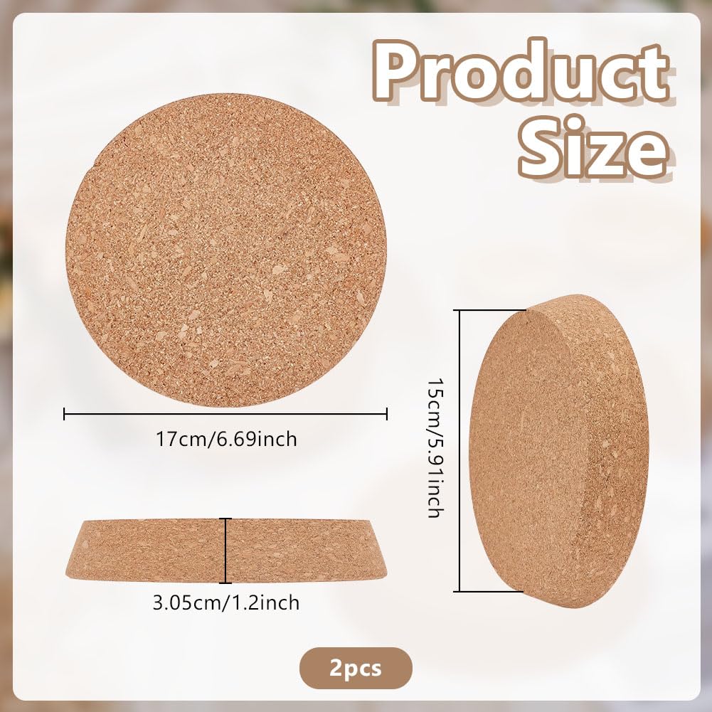 OLYCRAFT 2pz Tappi di Sughero Grandi 15-17cm Tappi di Sughero per Bottiglie Tappo di Sugheri Conici Tappo di Sugheri Coperchi di Barattoli di Conserve per Cucina Bottiglie di Vetro Barattoli di Vetro