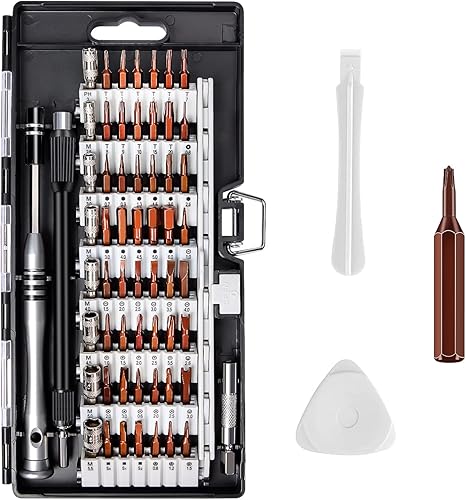 VINCA PSDA-01 Kit de destornilladores de precisión 63 en 1 con 57 puntas, kit de herramientas de reparación electrónica de controlador magnético