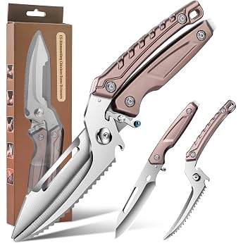 Poultry Scissors Sharp Kitchen Scissors Sharp Removable Household Scissors Heavy Duty Meat Scissors for Cutting Bones Poultry Vegetables Seafood Bone Scissors Brown