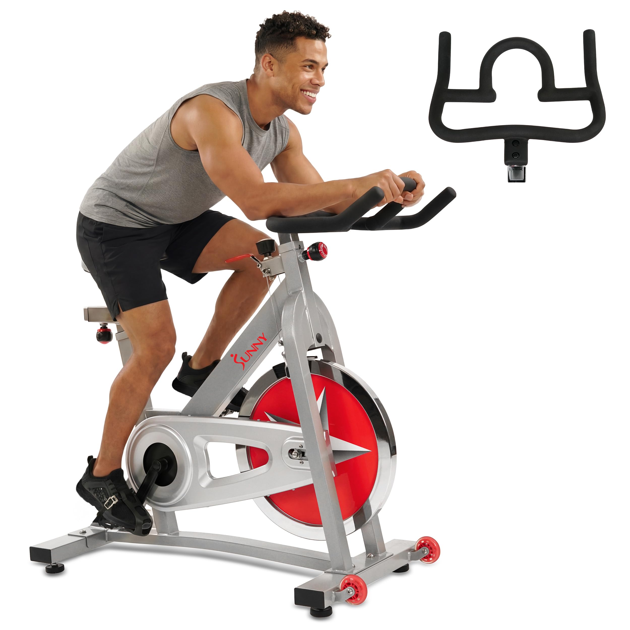 Sunny Health & Fitness Vélo d'Appartement Pro pour Cyclisme Indoor Intensif