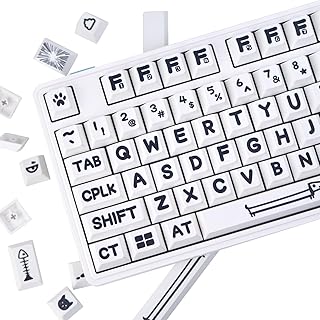 GEKUCAP 138 Keys Cherry Profile PBT Dye Sublimation Keycaps Custom Keyboard Keycaps Set Fit for 61/64/68/84/87/96/98 Cherry Mx Switches ISO ANSI Layout Mechanical Keyboard（Animal Party Keycaps）