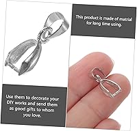 Vista 2 de EXCEART 250 Pcs Necklace Clasp Connector Jewelry Bails Clasps for Jewelry Making Necklaces Silver Sterling Silver Pendant Jewelry Findings Clasps