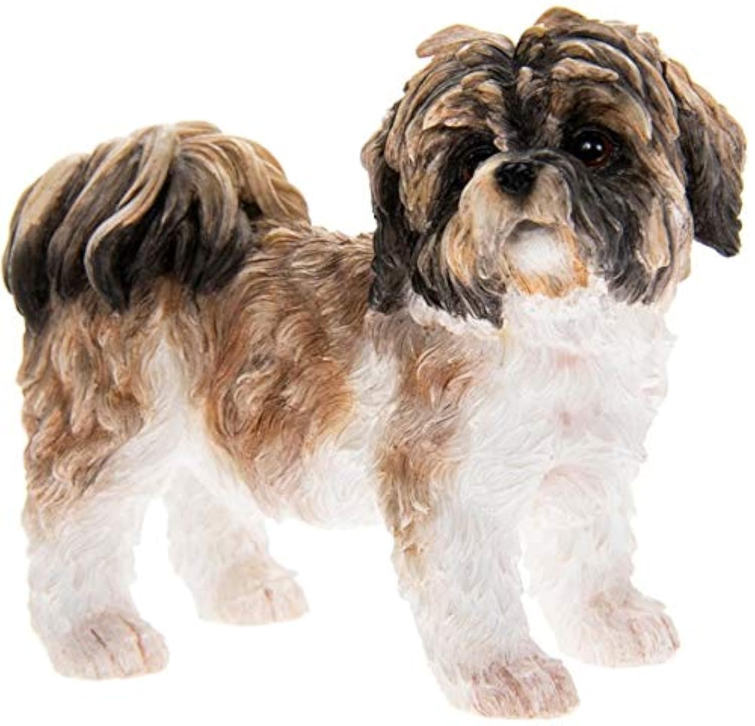 The Leonardo Collection Shih Tzu Dog Ornament, Brown & White, 10x8x5cm,