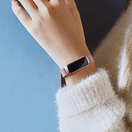 Miniatura 7 de Correa de metal compatible con Fitbit Luxe Bands, correa de repuesto ajustable de malla de acero inoxidable para Fitbit LuxeLuxe Special Edition