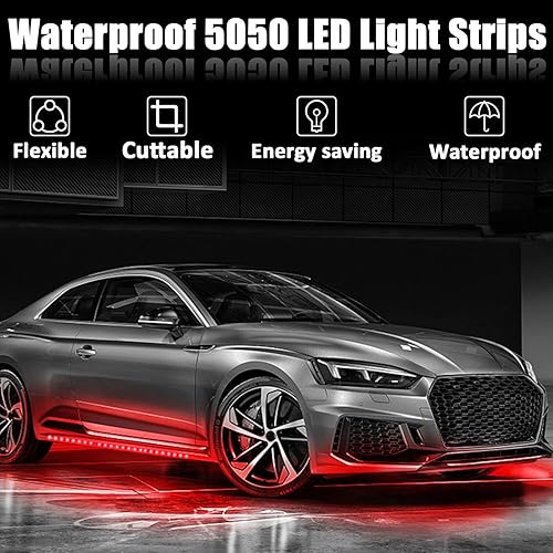 Miniatura 8 de 8 tiras flexibles XT AUTO con 15 luces LED en un largo de 12" y voltaje de 12V. Producto impermeable, apto para el interior y exterior del auto o